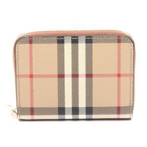 Burberry PVC Round Wallet Beige Multicolor